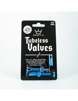 Peaty's Tubeless Valves (pair) - 42mm - Blue