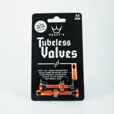 Peaty's Tubeless Valves (pair) - 42mm - Orange