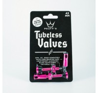 Peaty's Tubeless Valves (pair) - 42mm - Pink