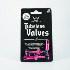 Peaty's Tubeless Valves (pair) - 42mm - Pink