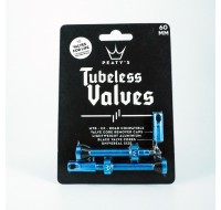 Peaty's Tubeless Valves (pair) - 60mm - Blue