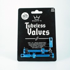 Peaty's Tubeless Valves (pair) - 60mm - Blue