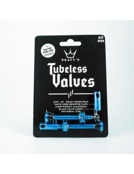 Peaty's Tubeless Valves (pair) - 60mm - Blue