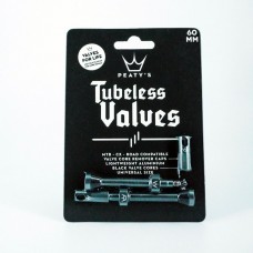 Peaty's Tubeless Valves (pair) - 60mm - Gun Metal Grey