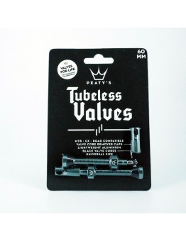Peaty's Tubeless Valves (pair) - 60mm - Gun Metal Grey