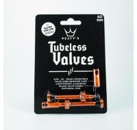 Peaty's Tubeless Valves (pair) - 60mm - Orange