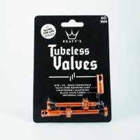 Peaty's Tubeless Valves (pair) - 60mm - Orange