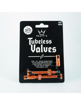 Peaty's Tubeless Valves (pair) - 60mm - Orange