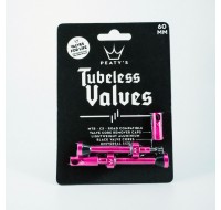 Peaty's Tubeless Valves (pair) - 60mm - Pink