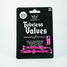 Peaty's Tubeless Valves (pair) - 60mm - Pink